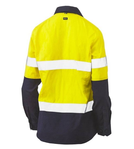 Picture of Bisley,Women's Taped Hi Vis Stretch V-Neck Shirt